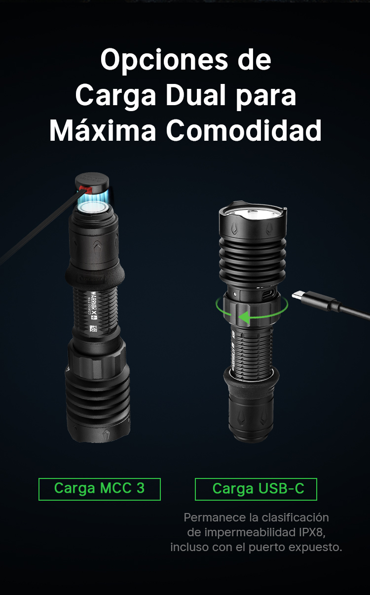 Kit completo para caza con dos opciones de carga Olight Warrior X